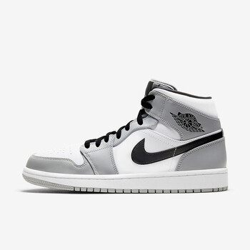耐克 nike air jordan 1 mid aj1男鞋 黑白灰 中帮休闲篮球鞋 554724