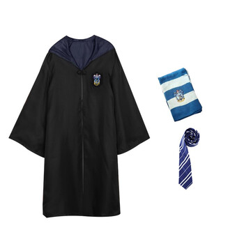 魔法袍子成人儿童学院风衣服斗篷互动版魔杖 拉文克劳袍子 领带 围巾