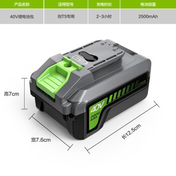 绿田（LUTIAN）无线锂电洗车机手持高压水枪配件附件电池包充电器 40V/2.5Ah电池包（创T5/B4）