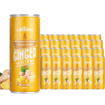 越南进口柯锐斯莫斯科之骡ginger beer姜汁啤酒碳酸饮料干姜汽水 250ml 整箱24听