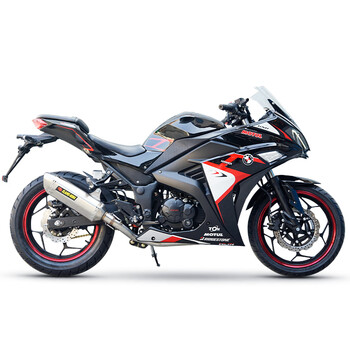 摩托车重机车公路赛200400cc双缸水冷亮黑宝雕贴花电喷200cc单缸风冷