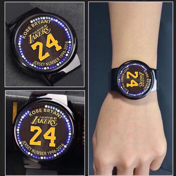 科比手表nba经典纪念礼品led触屏女粉丝夜光电子手表篮球周边男生生日