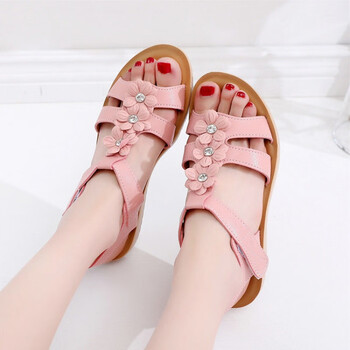 女童凉鞋新款夏季小女孩公主凉鞋中大童凉鞋小学生沙滩鞋3352粉色手工