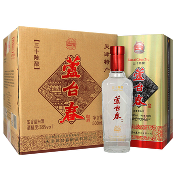 芦台春 38度浓香型白酒 三十陈酿 纯粮固态酿造白酒 500ml*4瓶 整箱装