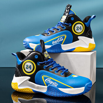 大黄蜂bigwasp男童鞋运动鞋2023春秋季新款旋转纽扣儿童篮球鞋中大童