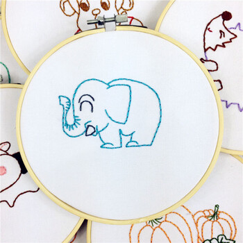 幼儿园儿童手工课diy刺绣材料包动物大班小学生初学简单锻炼弱视大象