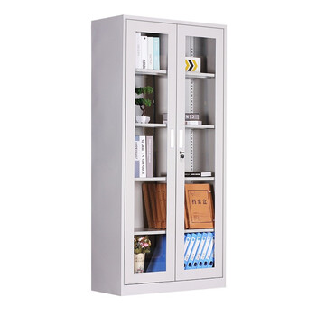 得阳文件柜铁皮柜钢制档案办公柜凭证财务柜带锁 通玻文件柜 经济型