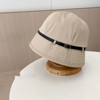 万席水桶帽帽子女新款百搭显脸小渔夫帽夏韩版盆帽潮ins水桶日系卡其