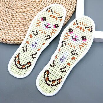 自选新款小学生儿童鞋垫27-35码十字绣鞋垫带针带线男女卡通鞋垫 018