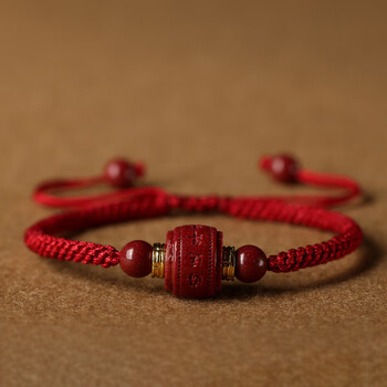 重洋意重洋意朱砂红绳手链六字言女属兔本命年情侣手工编织绳男款转运