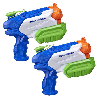 孩之宝（Hasbro）NERF热火水枪水龙系列儿童夏季出游户外沙海滩游泳池戏水玩具 微爆流发射器2支装