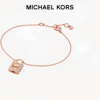 迈克·科尔斯 MICHAEL KORS 心有锁属寓意长久 女士手链 玫瑰金色 MKC1631AN791