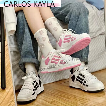 carloskayla情侣鞋子一男一女两双鞋一对风骨头设计小众透气小白鞋