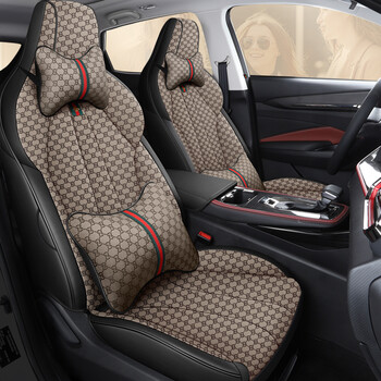 飞达比亚迪宋plusevdmi座套专用全包宋pro汽车坐垫四季花纹座垫豪华版