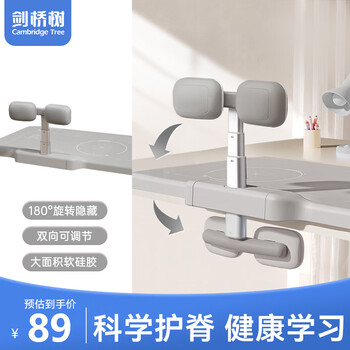 剑桥树坐姿矫正器防低头写字作业小学生儿童纠正书写阅读学习弯腰驼背姿势可隐形护眼支架 灰【桌板款】全新升级 不挑桌型