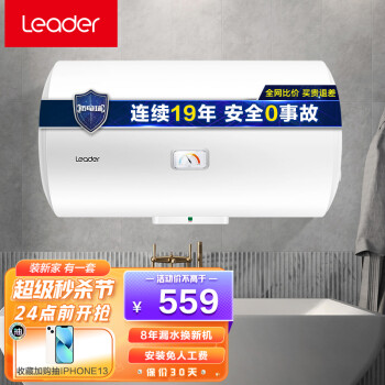 海尔（Haier）出品统帅电热水器小型家用储水式速热节能保温专利防电墙小户型卫生间洗澡租房优选 20X1-50升【1-2人】