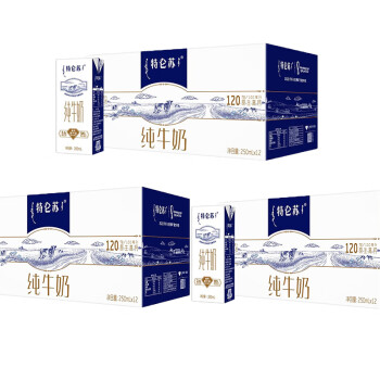 蒙牛 营养早餐特仑苏纯牛奶250ml×12盒  6提装