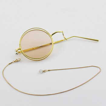 cos单片眼镜顾昀单边复古蒸汽朋克基佬怪盗基德英伦绅士 金框透茶片