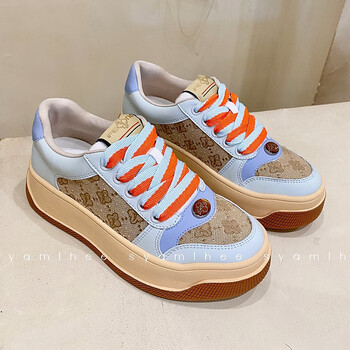 香儿酷奇女鞋新款百搭家脏脏鞋女厚底复古老花 浅蓝色~ 35【图片 价格