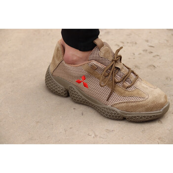 运动鞋钢板女式劳保鞋三菱重工鞋翻毛鞋钢头钢板工作鞋秋夏季网眼透气