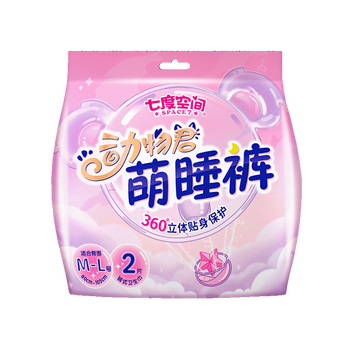 七度空间卫生巾萌睡裤系列安心裤超薄超长夜用姨妈巾裤型套装考拉睡睡
