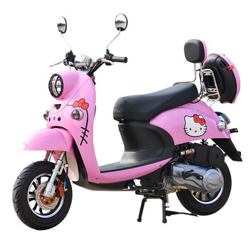 小龟王125cc踏板车双人摩托车踏板车燃油助力车鬼火车男女摩托车街车跑车国四电喷国三125cc发动机粉红电喷可上牌 图片价格品牌报价 京东