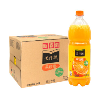 可口可乐（Coca-Cola） 出品美汁源果粒橙橙汁果汁饮料1.8L整箱大瓶装果味饮品 1.25L12瓶1箱果粒橙