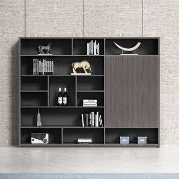 靓芙弗纳斯特办公家具文件柜老板办公室落地背景柜展示柜物品收纳资料