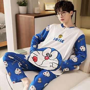 好品质男士春季睡衣男士睡衣长袖春秋青少年学生个性睡衣男卡通秋冬款