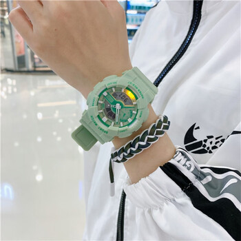 雾霾蓝手表少女ins风中学生男2021年新款初中生儿童防水夜光全自动