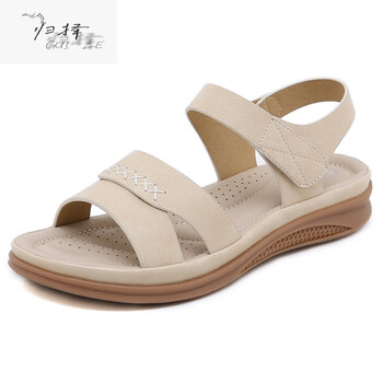 归择妈妈凉鞋5060岁大脚加大码牛筋底中老年女士外穿防滑旅游软底鞋