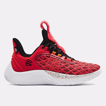 安德玛curryflow9库里9男士经典轻量缓震实战篮球鞋红色603标准40us7