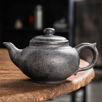 尚丰石匠天然冰碛岩茶壶中式复古家用纯手工笑缨仿古泡茶单壶石头功夫