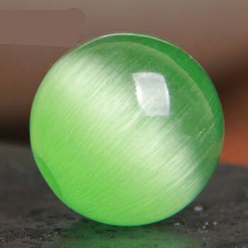 诗凝 猫眼石散珠阳绿翠绿色猫眼石玉珠子满绿色猫眼石手链项链diysn89