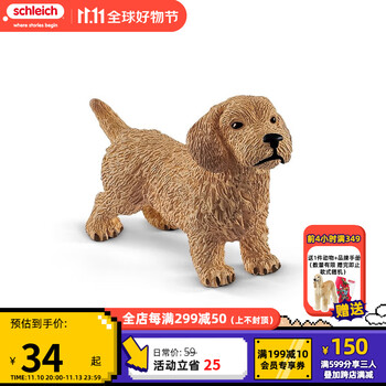 思乐（Schleich S）仿真动物模型 小狗玩具狗狗模型小猫动物仿真模型狗 腊肠狗玩具13891