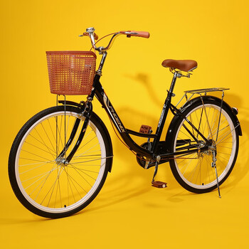 凤凰牌自行车成人女士通勤轻便单车普通城市上班24寸26大学生男式大人