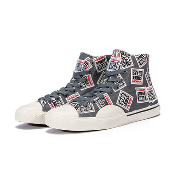 visionstreetwear80scanvashiboxlogo满印复古高帮休闲帆布鞋男女彩色