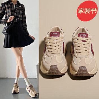 侠振361官方aj2024阿甘鞋女春季新款运动鞋女韩版跑步女nike米黑37