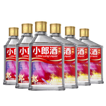 郎酒 小郎酒 炫彩小瓶 45度 100ml*6 整箱装 兼香型白酒（新老款随机发货）