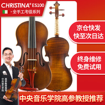克莉丝蒂娜考级演奏小提琴大师级手工进口欧料小提琴ES100-4/4