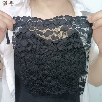 裹胸布防走光神器抹胸女夏天蕾丝遮胸布加大款一片式打底胸罩 玫瑰花