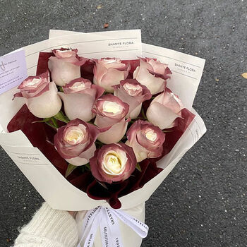 库班猪凡尔赛复古红玫瑰仿真花束情人节礼物送女朋友闺蜜朋友节日礼物