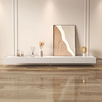 极简亚克力烤漆电视柜现代简约小户型客厅茶几地柜组合白色一字柜