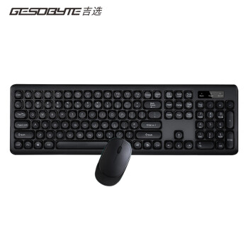 吉选（GESOBYTE） WKM135 无线键鼠套装 办公键鼠套装 无线静音键盘鼠标 电脑笔记本键鼠 黑色