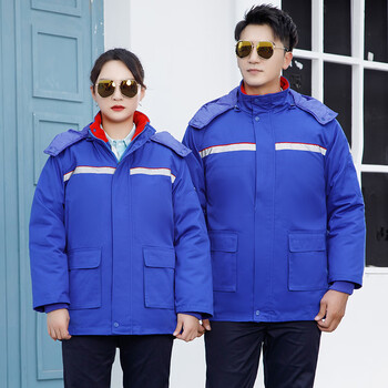 中石油冬季棉服防静电中石化加油站工作服棉衣套装加厚防寒劳保棉袄