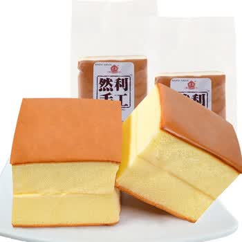 然利手工蛋糕  原味营养早餐糕点面包(新老包装交替发货) 整箱 1200g
