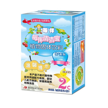 每伴清清宝可搭配菊花晶营养奶伴侣水果味植物固体饮料优+2段系列盒装 优加2段雪梨味1盒