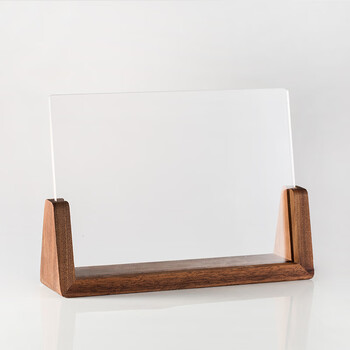 安格里实木亚克力展示架台卡桌牌价格牌立牌a4桌面展示牌木质台签定制