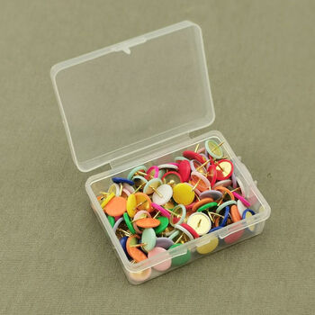 麒柠彩色图钉 小号大头钉办公室固定按钉幼儿园教室学生用小图钉摁钉