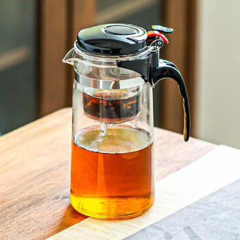 泡茶壶分离按压按压式茶水分离器玻璃过滤茶壶下压式泡茶壶泡茶叶的